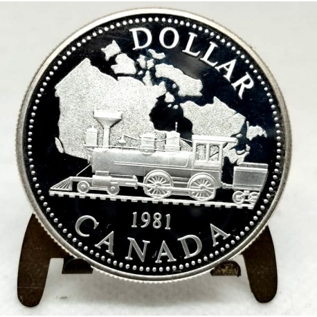 (130) Canadá. 1981. 1 Dollar (EBC+) (Plata)