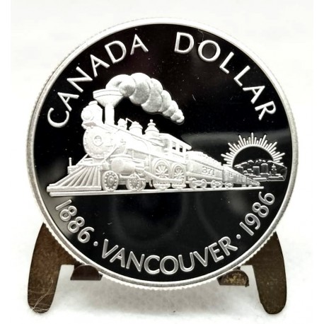 (149) Canadá. 1986. 1 Dollar (EBC+) (Plata)