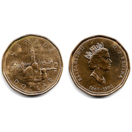 (218) Canadá. 1992. 1 Dollar (MBC+)
