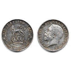 (815) Gran Bretaña. 1919. 6 Pence (MBC-) (Plata)