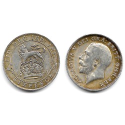 (815a.1) Gran Bretaña. 1921. 6 Pence (MBC) (Plata)