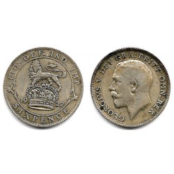 (815a.1) Gran Bretaña. 1922. 6 Pence (BC) (Plata)