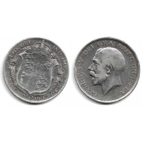 (818.1) Gran Bretaña. 1919. Half Crown (BC/BC+) (Plata)