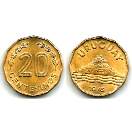 (67) Uruguay. 1976. 20 Centesimos (EBC+)