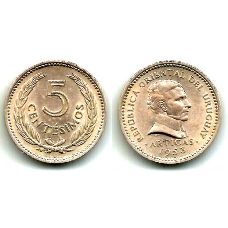 (34) Uruguay. 1953. 5 Centesimos (EBC)