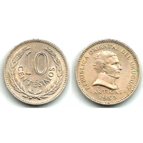 (35) Uruguay. 1953. 10 Centesimos (EBC+)