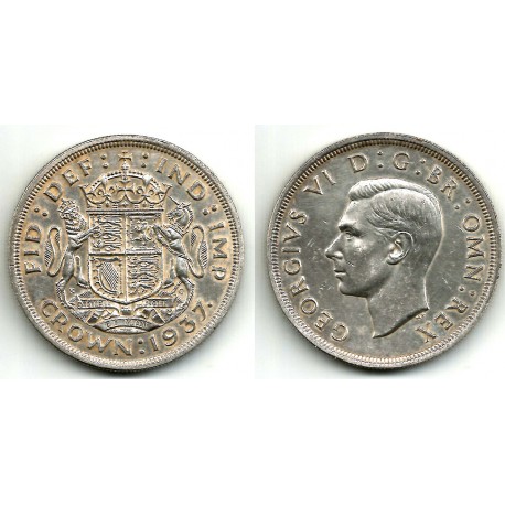 (857) Gran Bretaña. 1937. 1 Crown (EBC) (Plata)