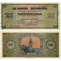 Estado Español. 19638. 25 Pesetas (EBC) Serie A