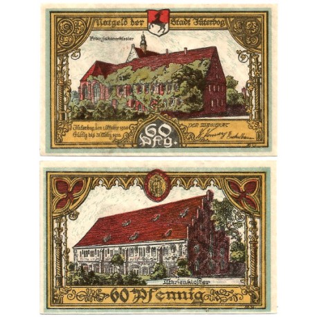 Jüterbog (Brandeburgo). 1920. 60 Pfennig (EBC+)