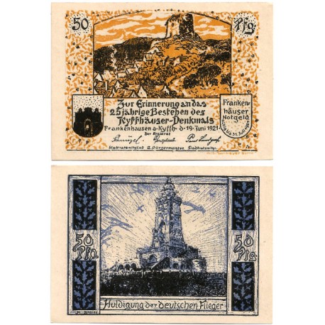 Frankenhausen (Turingia). 1921. 50 Pfennig (EBC+)