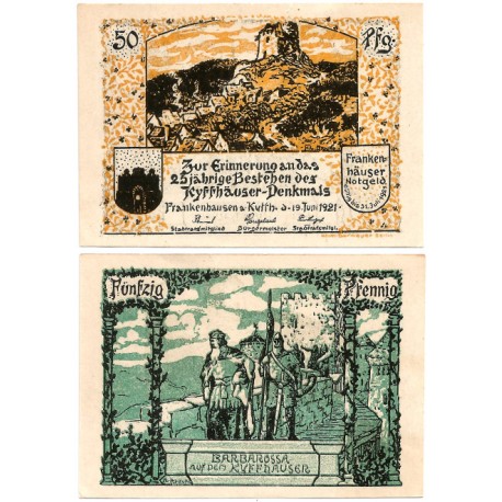 Frankenhausen (Turingia). 1921. 50 Pfennig (EBC+)