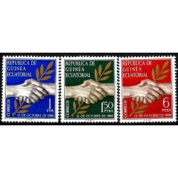 Guinea Ecuatorial. 1968. Serie Completa (Nuevo, con señal de fijasellos) 12 de Octubre