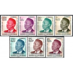 Guinea Ecuatorial. 1969. Serie Completa (Nuevo, con señal de fijasellos) 1er Aniv. Independencia