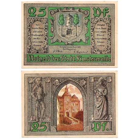 Finsterwalde (Brandeburgo). 1921. 25 Pfennig (EBC+)