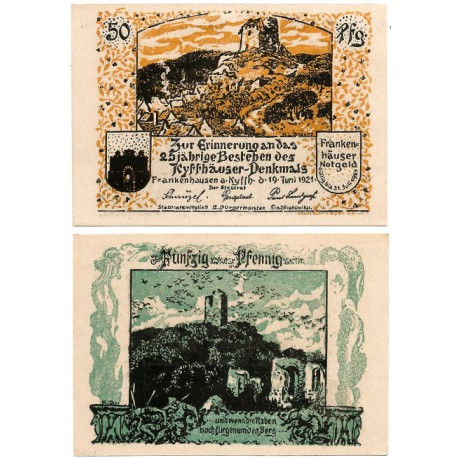 Frankenhausen (Turingia). 1921. 50 Pfennig (EBC+)