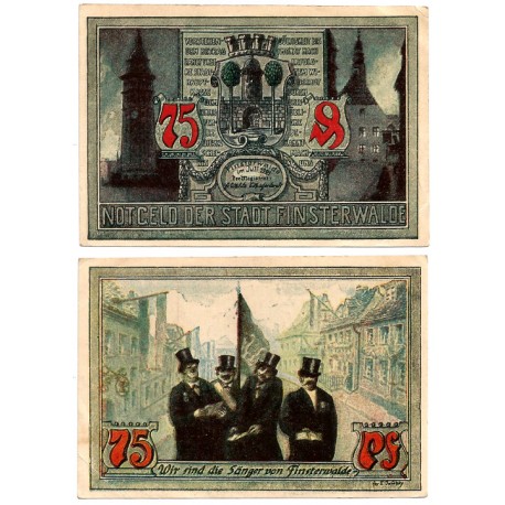 Finsterwalde (Brandeburgo). 1921. 75 Pfennig (EBC+)