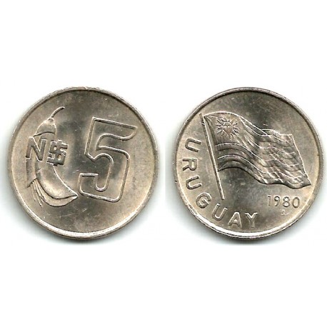 (75) Uruguay. 1980. 5 Nuevos Pesos (MBC)