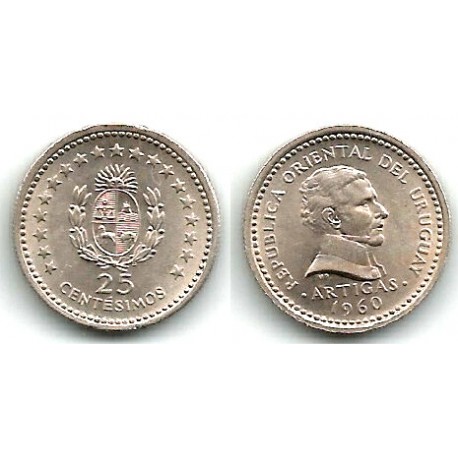 (40) Uruguay. 1960. 25 Centesimos (SC)