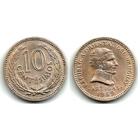 (35) Uruguay. 1959. 10 Centesimos (MBC+)