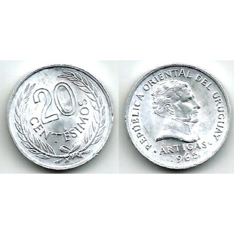 (44) Uruguay. 1965. 20 Centesimos (SC-)