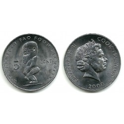 (369) Islas Cook. 2000. 5 Cents (SC)