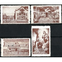 Pro Centenario Ignaciano. Santa Cueva de Manresa. Serie de 4 Sellos (Nuevo, con señal de fijasellos)