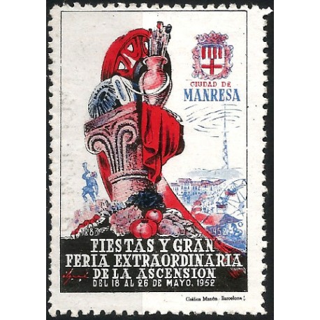 Fiestas y Gran Feria Extraordinaria de la Ascensción. 1952. Ciudad de Manresa (Nuevo, con señal de fijasellos)
