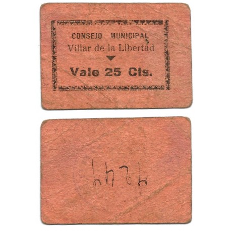 Villar de la Libertad. 1937. 25 Céntimos (MBC)