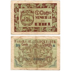 Utiel. 1937. 1 Peseta (MBC)