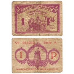 Tabernes de Valldigna. 1937. 1 Peseta (RC)