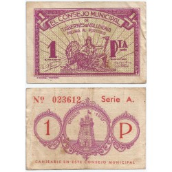 Tabernes de Valldigna. 1937. 1 Peseta (MBC)