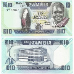 (26e) Zambia. 1980-88. 10 Kwacha (SC)
