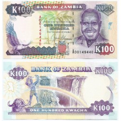 (34) Zambia. 1991. 100 Kwacha (SC)