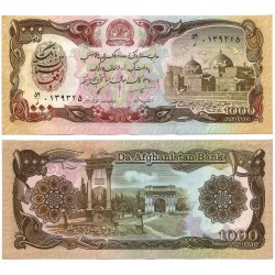 (61c) Afganistán. 1991. 1000 Afghanis (SC)