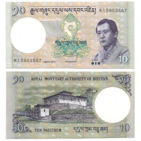 (29b) Bhutan. 2013. 10 Ngultrum (SC)