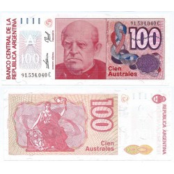 (327c) Argentina. 1985-90. 100 Australes (SC)