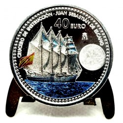 España. 2025. 40 Euro (SC) (Plata) Crucero de Instrucción - Juan Sebastián de Elcano