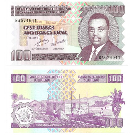 (44b) Burundi. 2011. 100 Francs (SC)