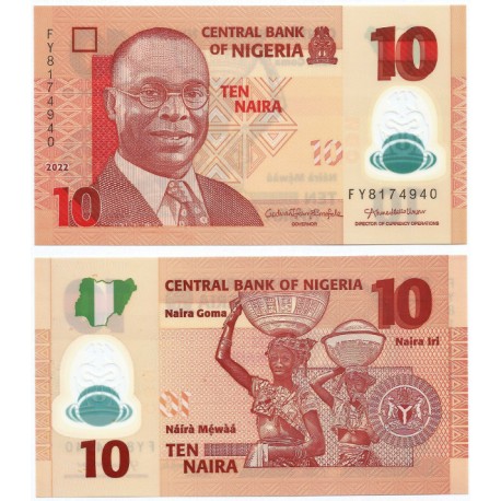 (39) Nigeria. 2022. 10 Naira (SC)