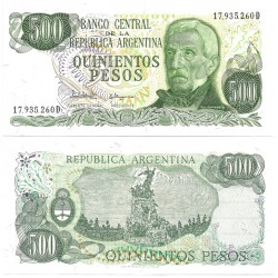 (303c) Argentina. 1977-82. 500 Pesos (SC)