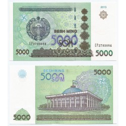 (83) Uzbekistán. 2013. 5000 Som (SC)
