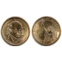 (404) Estados Unidos de América. 2007(D). 1 Dollar (EBC+) James Madison