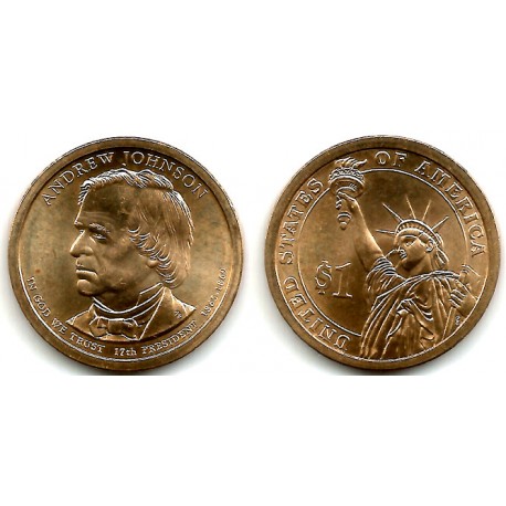 (499) Estados Unidos de América. 2011(P). 1 Dollar (EBC+) Andrew Johnson
