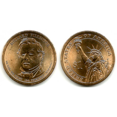 (475) Estados Unidos de América. 2010(D). 1 Dollar (EBC+) Millard Fillmore
