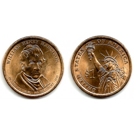 (450) Estados Unidos de América. 2009(D). 1 Dollar (EBC+) William Henry Harrison