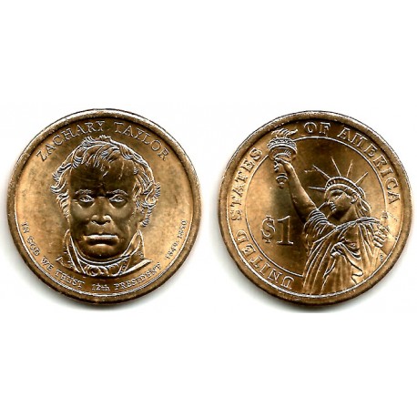 (453) Estados Unidos de América. 2009(P). 1 Dollar (EBC+) Zachary Taylor