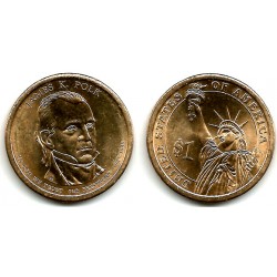 (452) Estados Unidos de América. 2009(D). 1 Dollar (EBC+) James K. Polk
