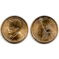 (548) Estados Unidos de América. 2013(P). 1 Dollar (EBC+) Theodore Roosevelt