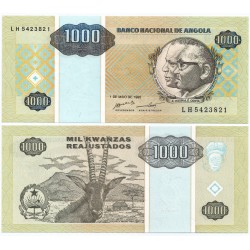 (135) Angola. 1995. 1000 Kwanzas Reajustados (SC)