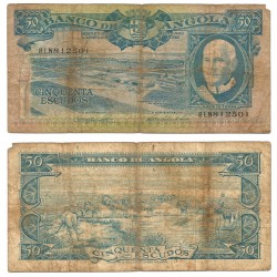 (93) Angola. 1962. 50 Escudos (BC) Esquina rota